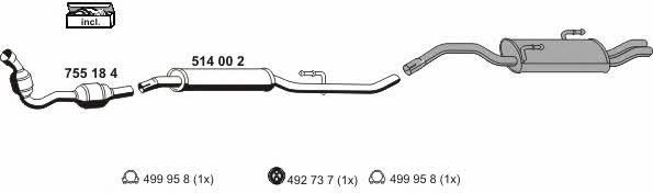  080150 Exhaust system 080150