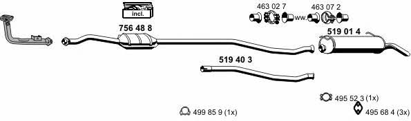  080154 Exhaust system 080154