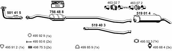  080155 Exhaust system 080155