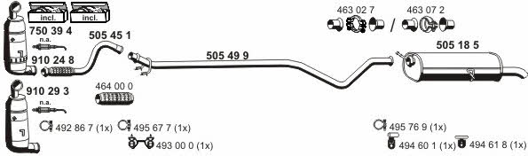  080256 Exhaust system 080256