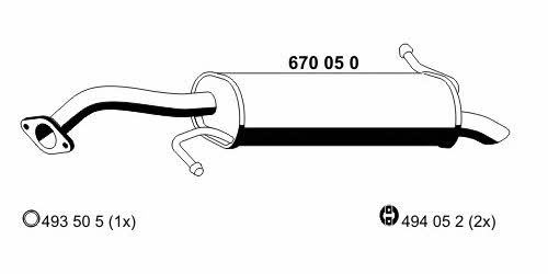 Ernst 670050 End Silencer 670050