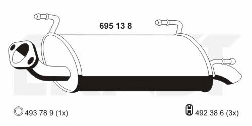 Ernst 695138 End Silencer 695138