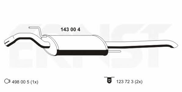 Ernst 143004 End Silencer 143004