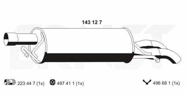 Ernst 143127 End Silencer 143127