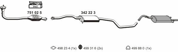 Ernst 030134 Exhaust system 030134