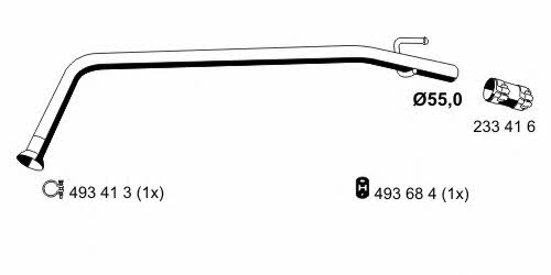 Ernst 048446 Exhaust pipe 048446