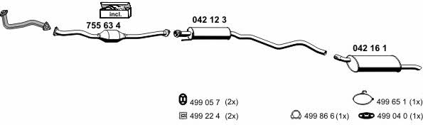  050188 Exhaust system 050188