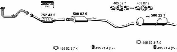 Ernst 090021 Exhaust system 090021