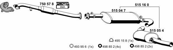 Ernst 090150 Exhaust system 090150