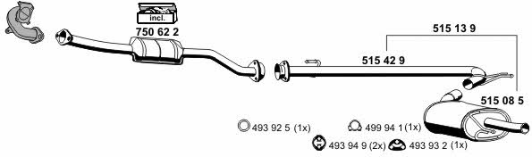  090153 Exhaust system 090153