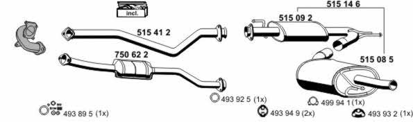  090154 Exhaust system 090154