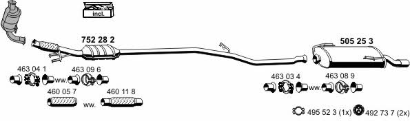  090167 Exhaust system 090167