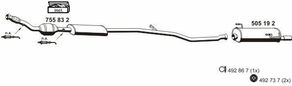  090168 Exhaust system 090168