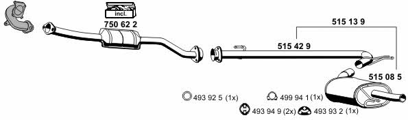 Ernst 090285 Exhaust system 090285