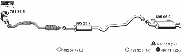  170036 Exhaust system 170036