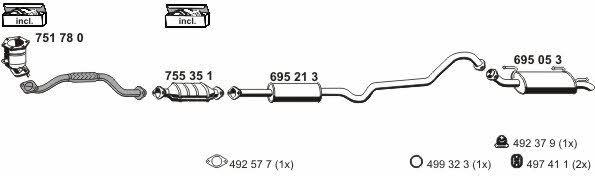  170038 Exhaust system 170038