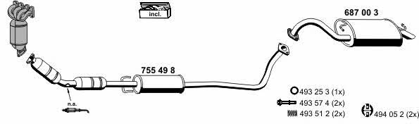  180056 Exhaust system 180056