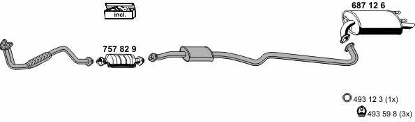  180072 Exhaust system 180072