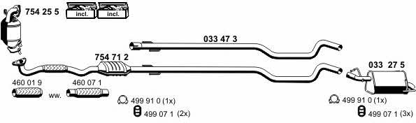 Ernst 050586 Exhaust system 050586