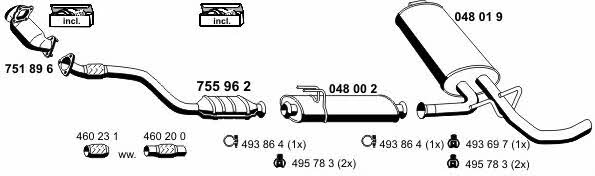 Ernst 050668 Exhaust system 050668