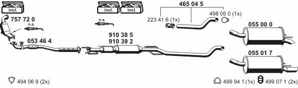 Ernst 050674 Exhaust system 050674