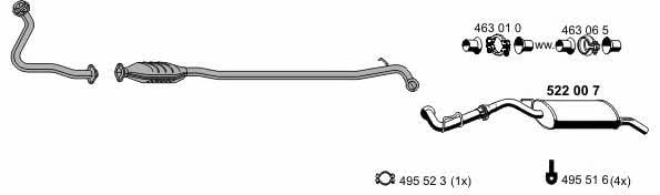  100015 Exhaust system 100015