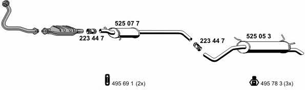  100134 Exhaust system 100134