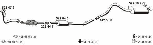  100153 Exhaust system 100153