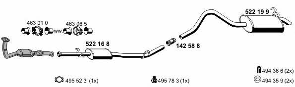  100155 Exhaust system 100155