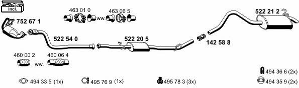  100158 Exhaust system 100158