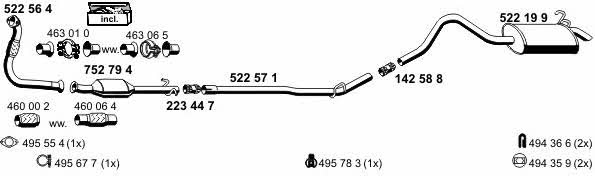  100162 Exhaust system 100162