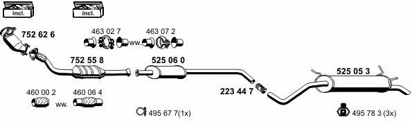  100165 Exhaust system 100165