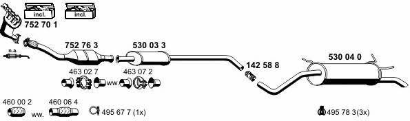  100166 Exhaust system 100166