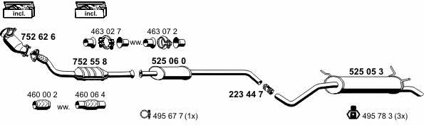  100167 Exhaust system 100167