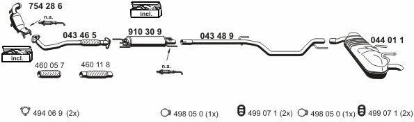  050870 Exhaust system 050870