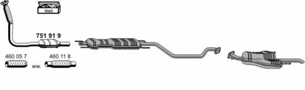 Ernst 050893 Exhaust system 050893