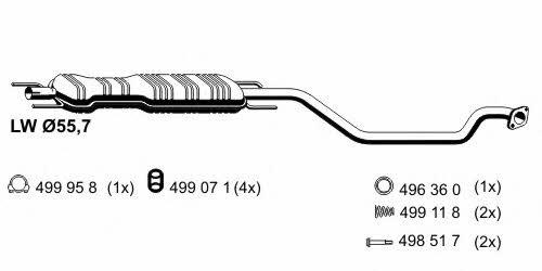 Ernst 054065 Central silencer 054065