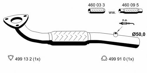 Ernst 054461 Exhaust front pipe 054461