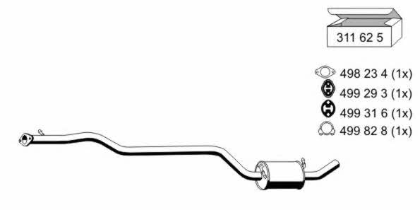 Ernst 310079 Central silencer 310079