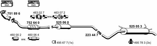  100274 Exhaust system 100274