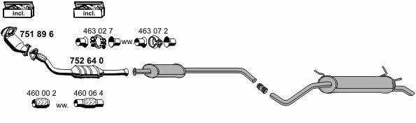 Ernst 100387 Exhaust system 100387