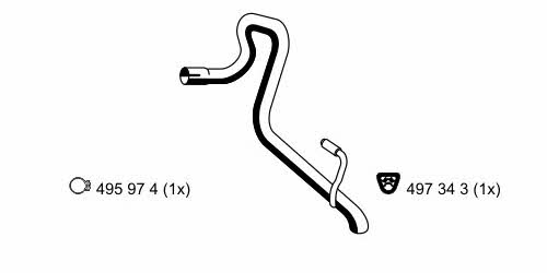 Ernst 391405 Exhaust pipe 391405