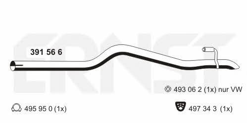 Ernst 391566 Exhaust pipe 391566