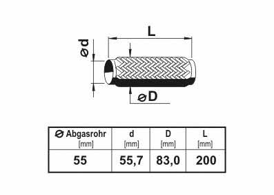 Ernst 460057 Corrugated pipe 460057