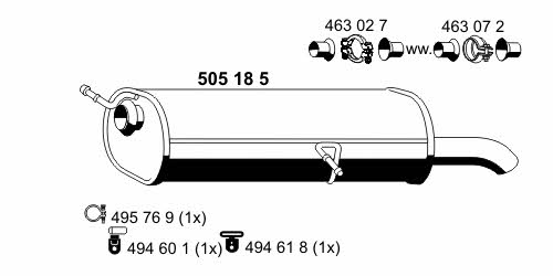 Ernst 505185 End Silencer 505185