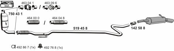 Ernst 080373 Exhaust system 080373