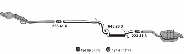 Ernst 190206 Exhaust system 190206