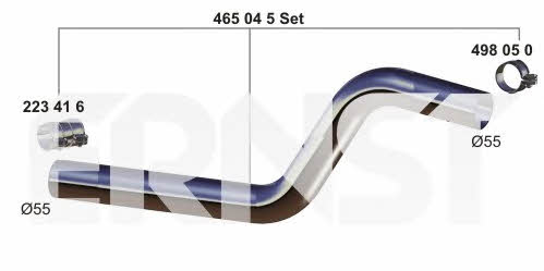Ernst 465045 Exhaust pipe, repair 465045
