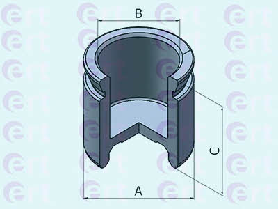 Ert 150957-C Front brake caliper piston 150957C