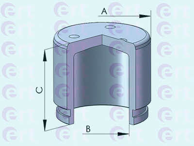 Ert 150976-C Front brake caliper piston 150976C
